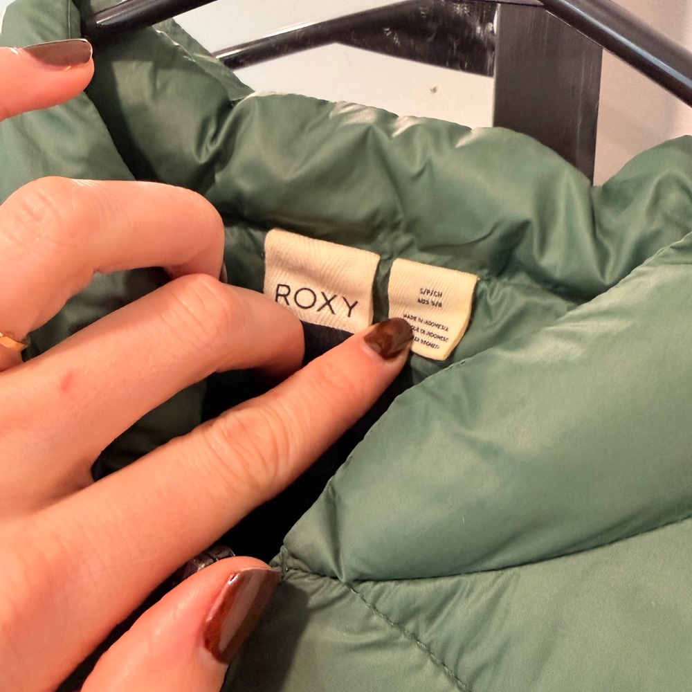 Roxy Forest Green Puffer Jacket - image 3